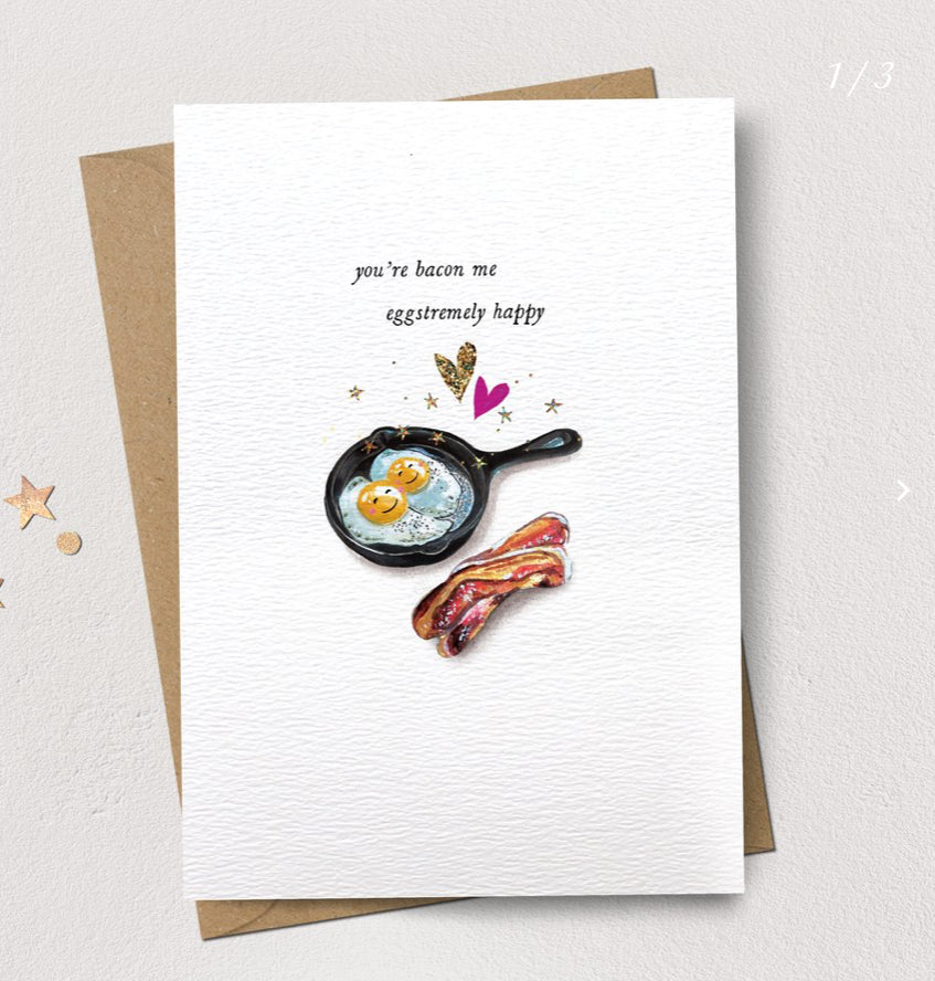 You’re Bacon Me Eggstremely Happy Valentine's Card image 0