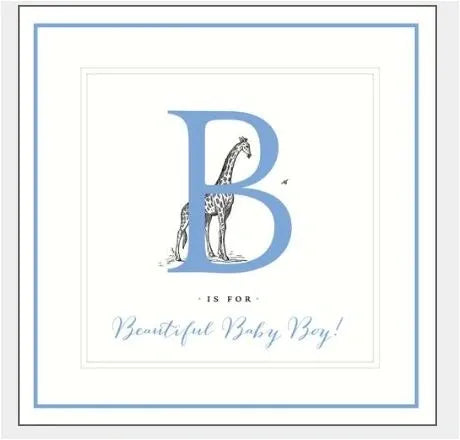 B is for Beautiful Baby Boy Greeting Card image 0