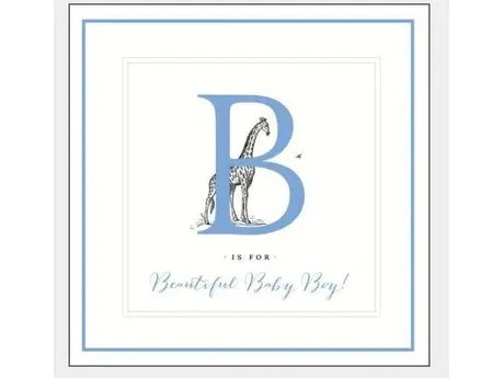 B is for Beautiful Baby Boy Greeting Card image 0