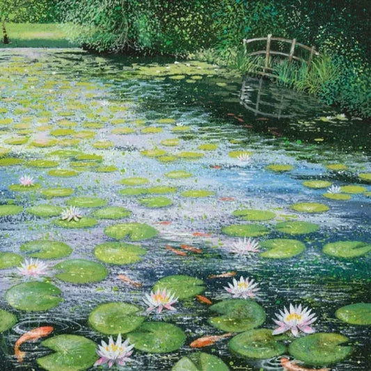 Waterlilies By Lucy Grossmith Greeting Card image 0