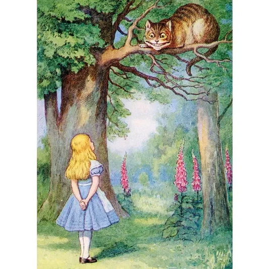 Alice and the Cheshire Cat Greeting Card image 0