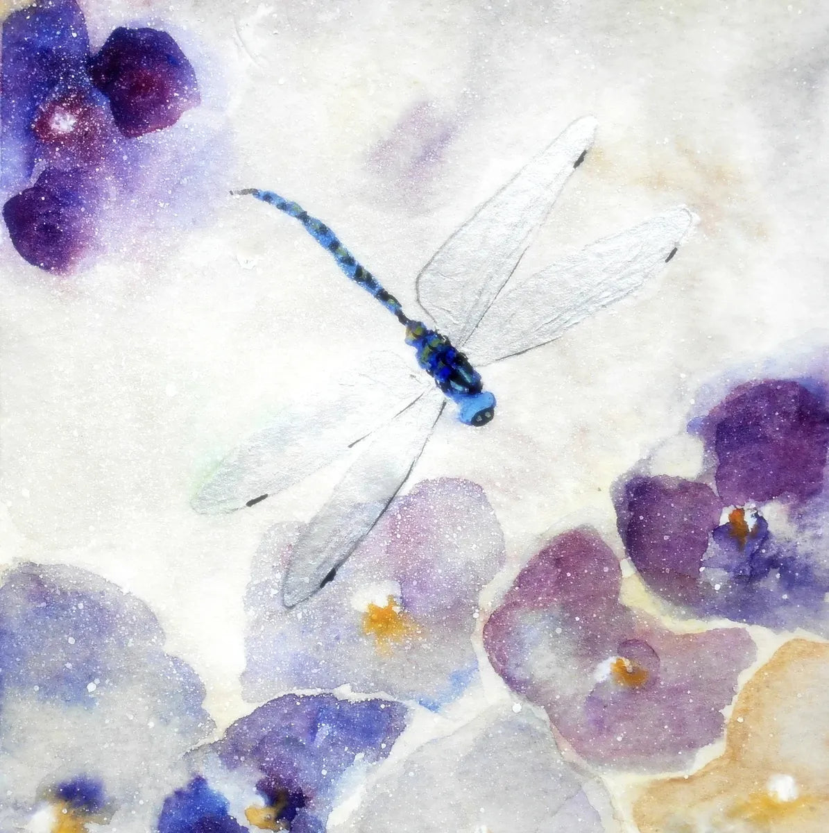 Luxury Pretty Petals with Dragon Fly Card image 0