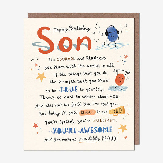 You’re Awesome Son Birthday Card