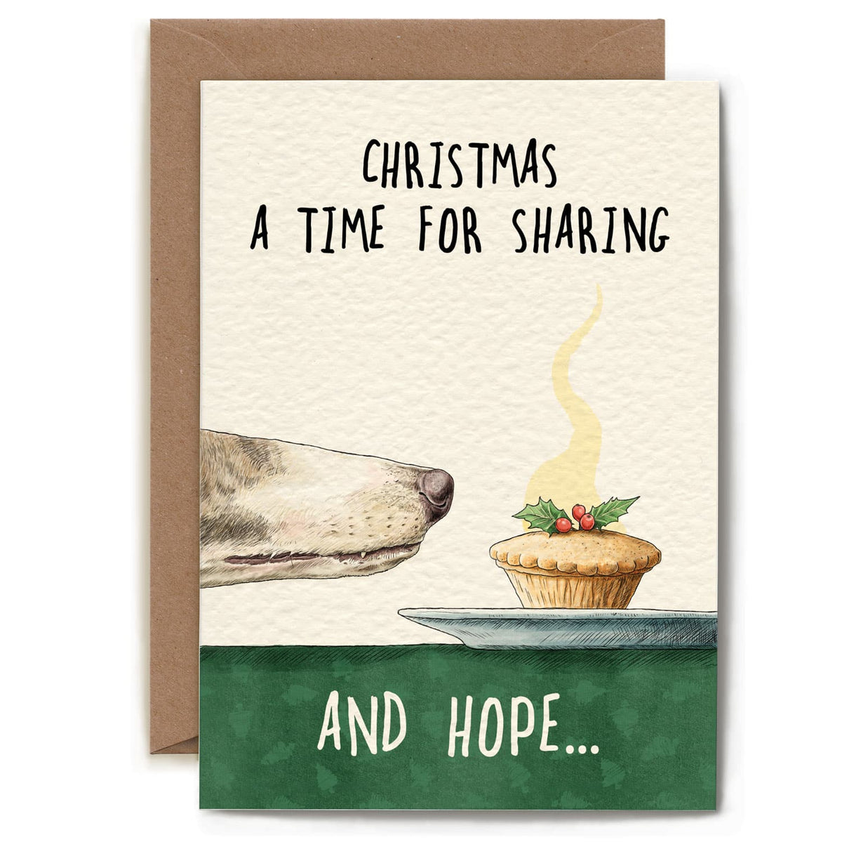 Sharing And Hope Dog Christmas Card