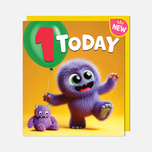 1st Birthday Furocious Friends Card