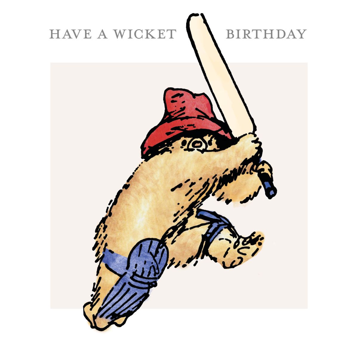 Paddington Bear Cricket Card – Have a Wicket Birthday