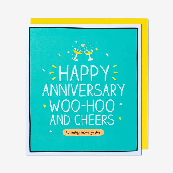 Woohoo And Cheers Anniversary Card