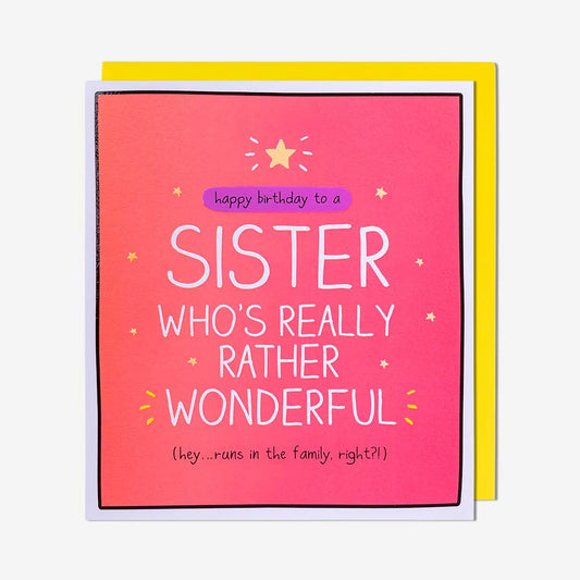 Rather Wonderful Sister Birthday Card