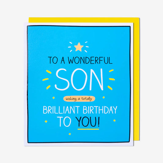 Totally Brilliant Son Birthday Card