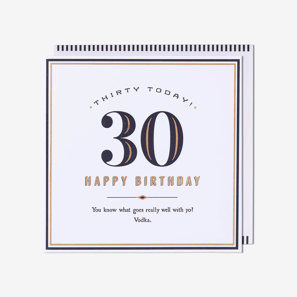 Thirty Today 30 Happy Birthday Greeting Card