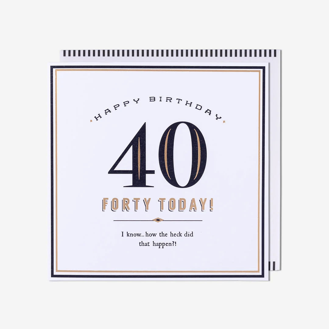 Forty Today! How the Heck 40th Birthday Card
