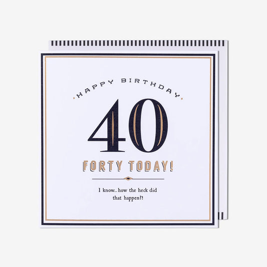 Forty Today! How the Heck 40th Birthday Card
