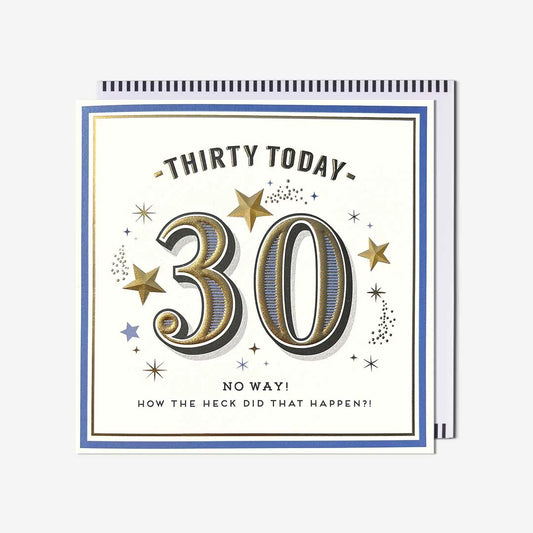 30 Today How The Heck Did That Happen?! 30th Birthday Card
