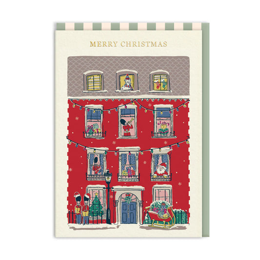Cath Kidston Merry Christmas House Greeting Card