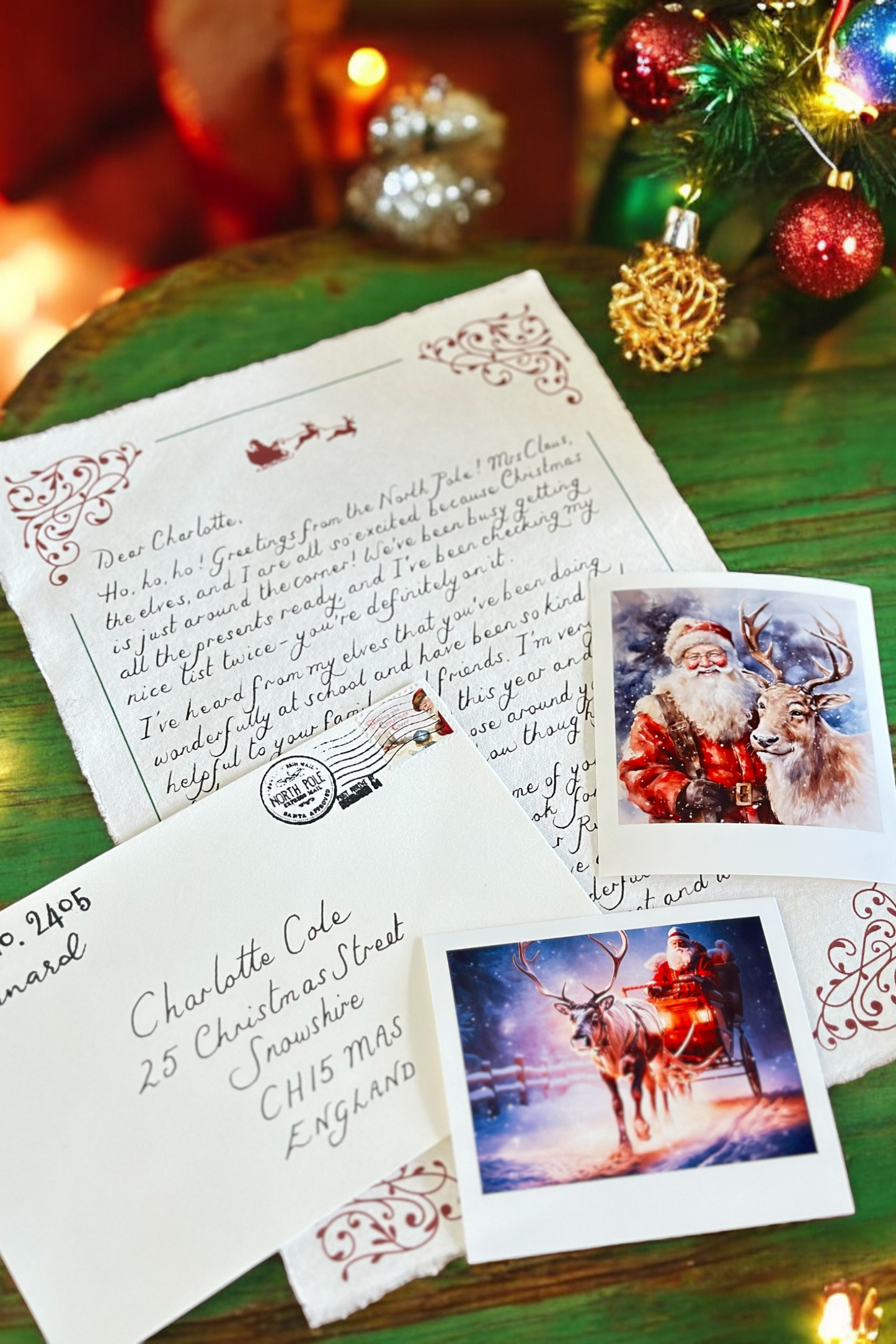 Unique Handwritten Santa Letter with Red Wax Seal