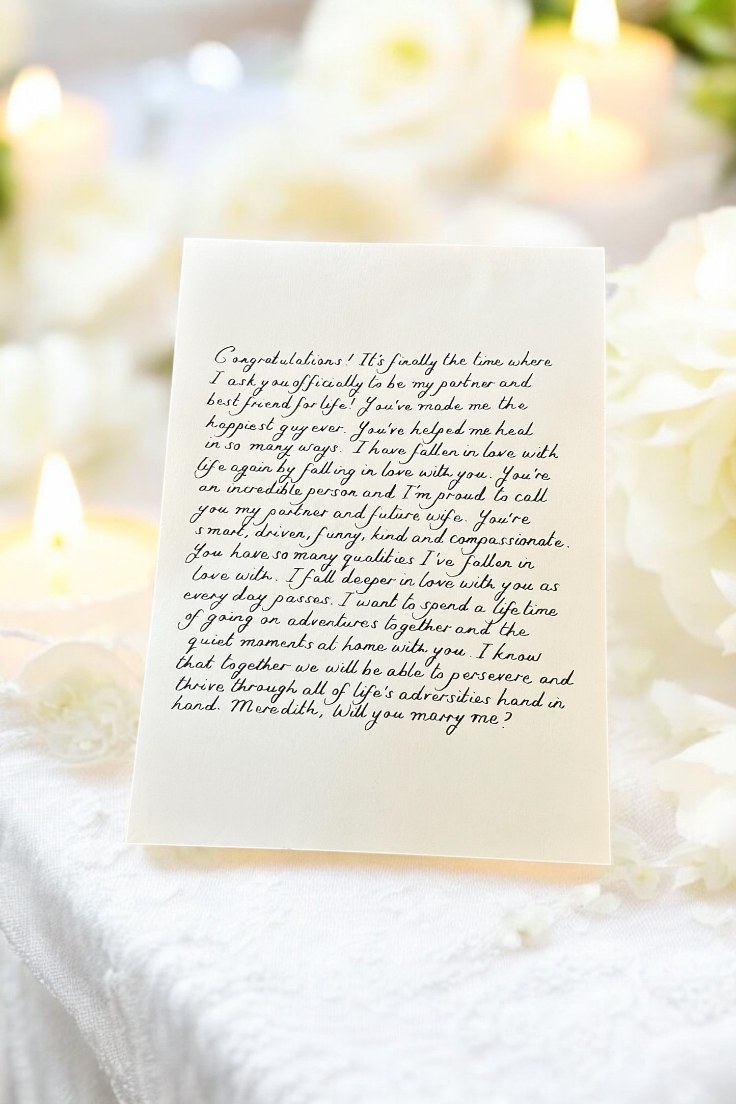 Handwritten Letter Cream Wove