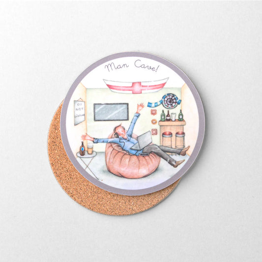 Man Cave Coaster by Bernie Parker