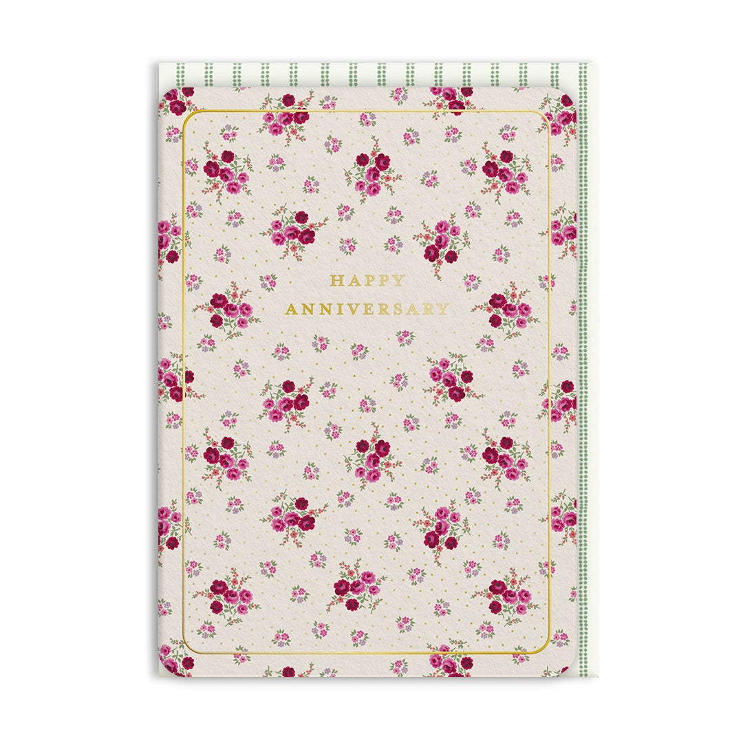 Pia Bouquet Happy Anniversary Greeting Card