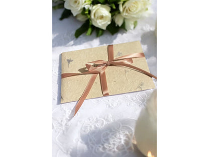 Handwritten Letter On Handmade Flowered Paper