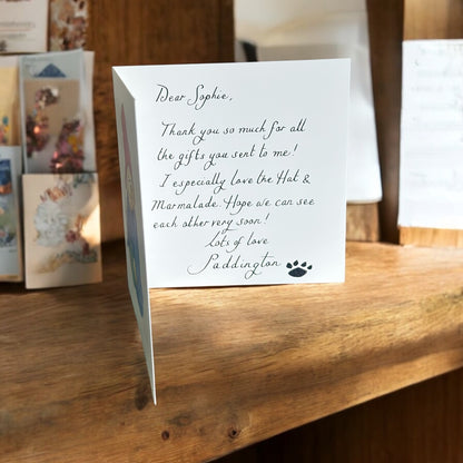 Handwritten Paddington Card