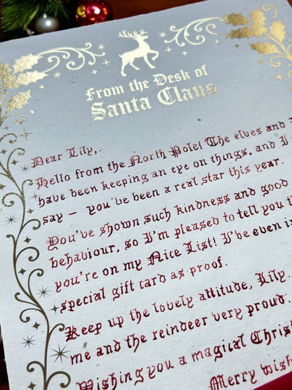 Luxury Handwritten Letter from Santa