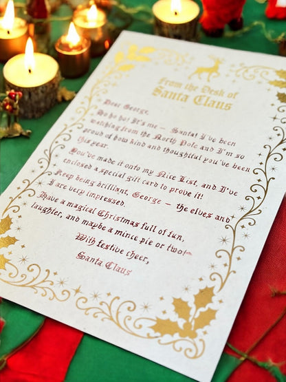 Luxury Handwritten Letter from Santa