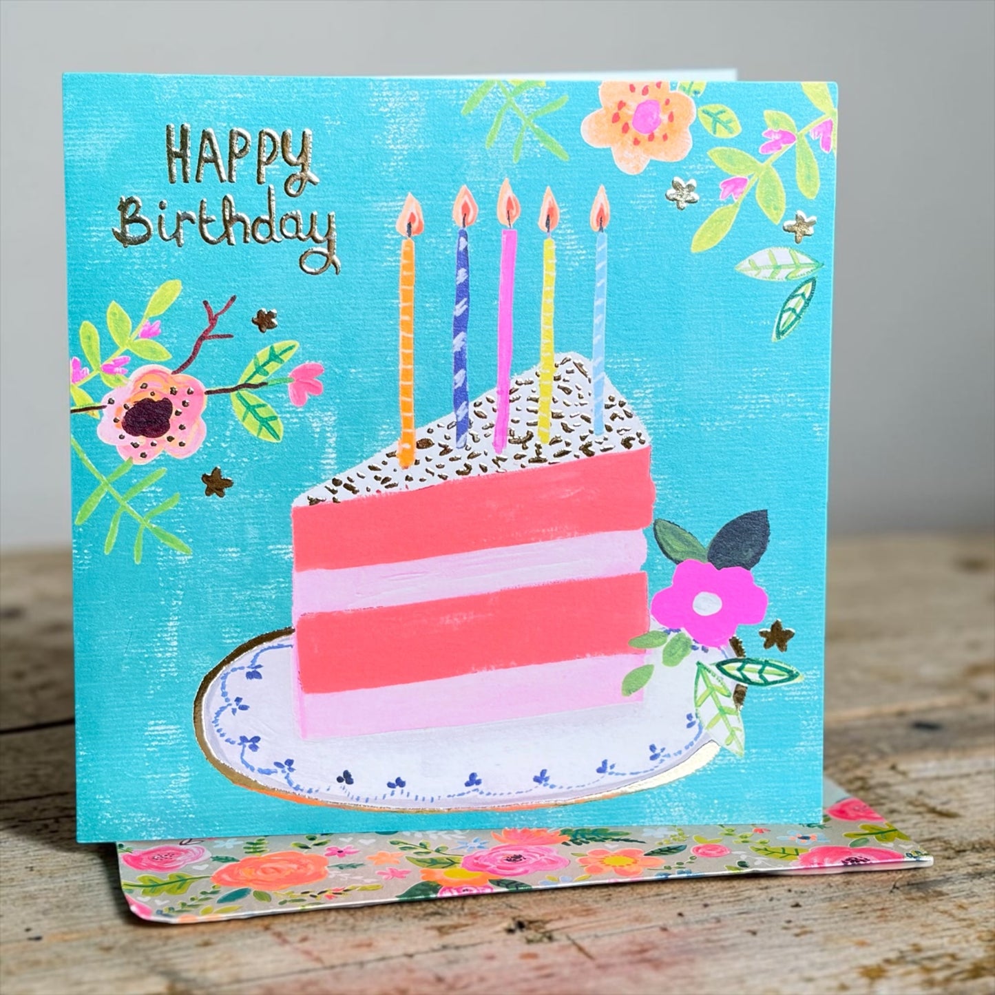 Happy Birthday Slice of Cake