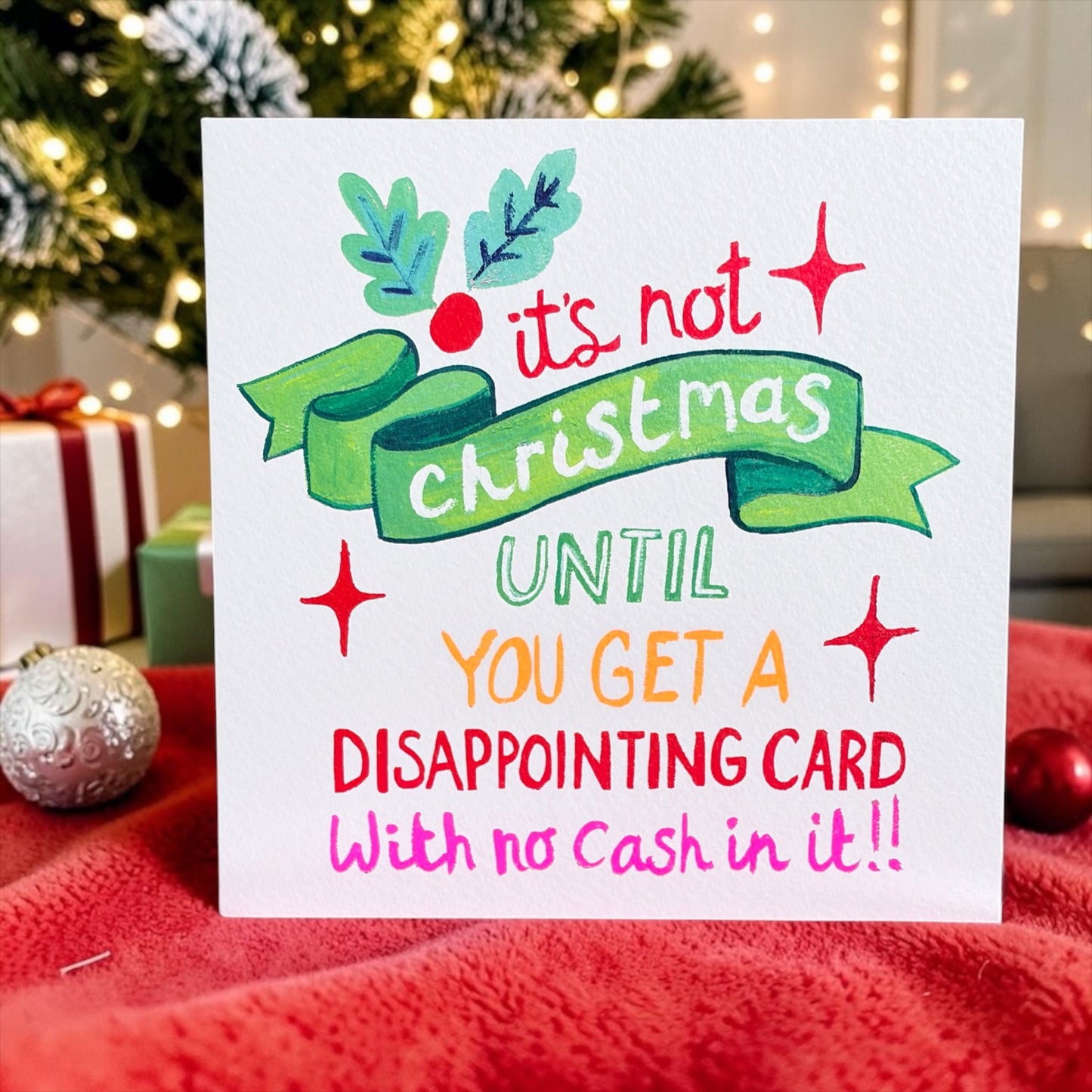 Funny Christmas Card – Disappointing Card With No Cash