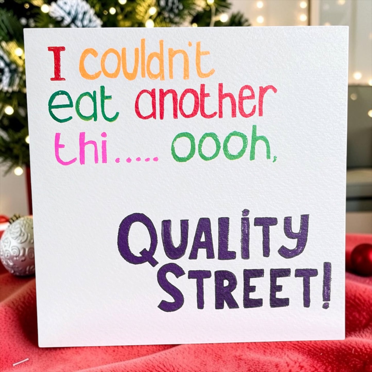 Funny Quality Street Christmas Card