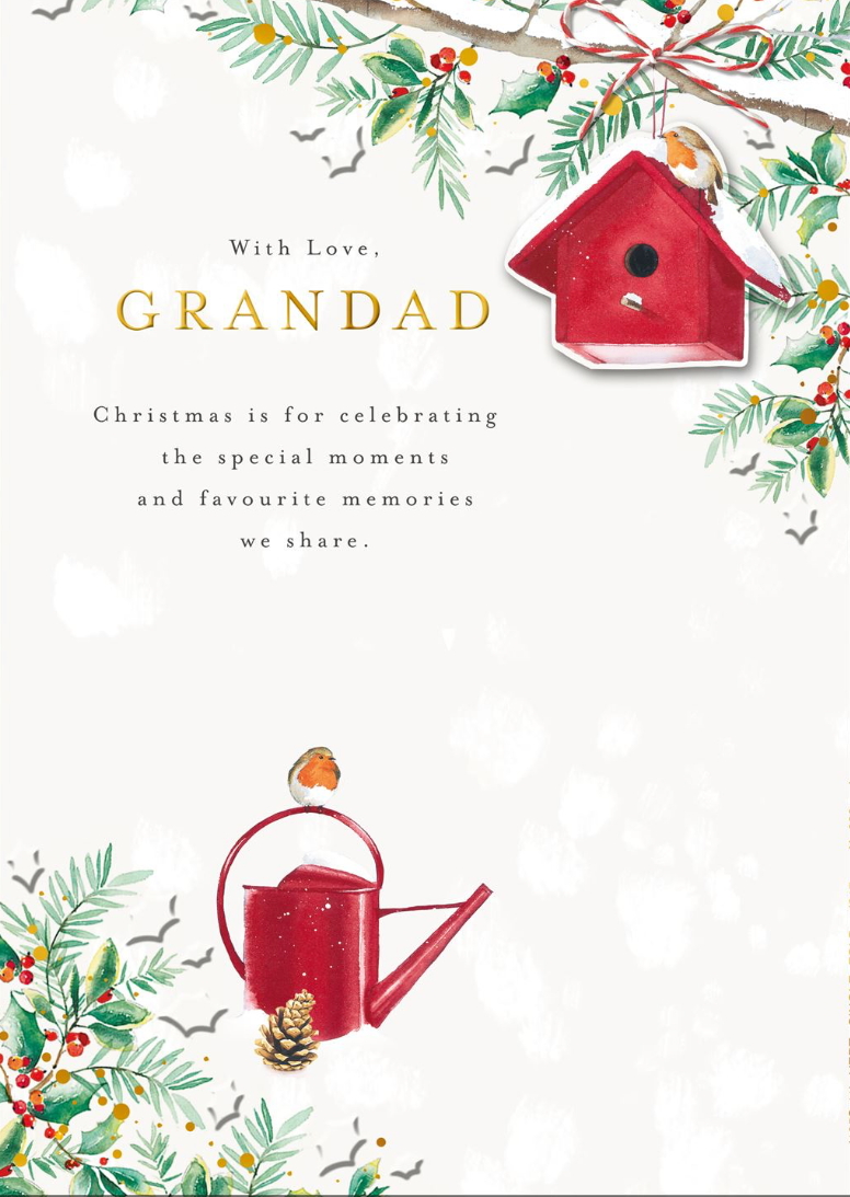 With Love Grandad Gardening Christmas Card