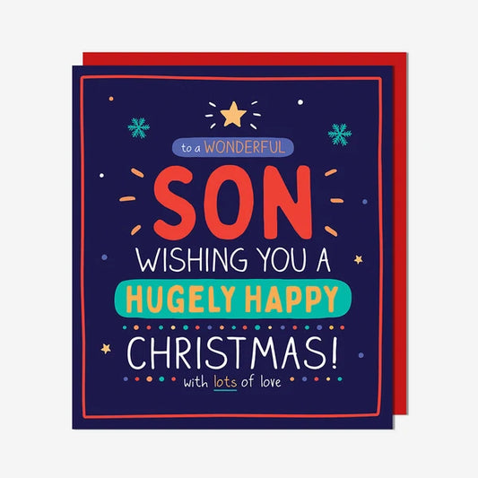 Son Hugely Happy Christmas Card