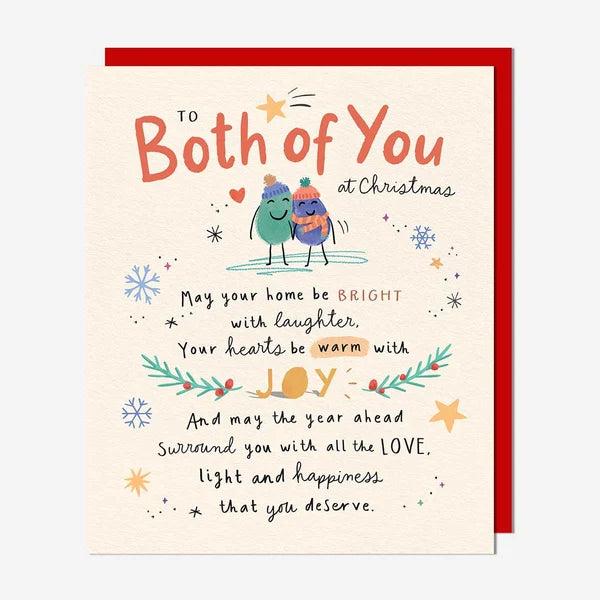 Both Of You Thumbprint Couple Christmas Card