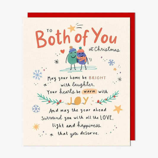 Both Of You Thumbprint Couple Christmas Card
