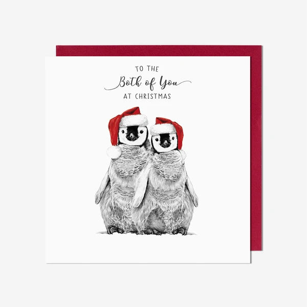 Both Of You Penguins Christmas Card