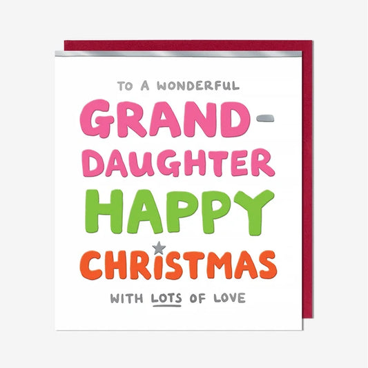 Wonderful Granddaughter Merry Christmas Card