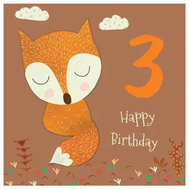 3rd Birthday Fox Card image 0