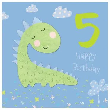 5th Birthday Dinosaur Card image 0