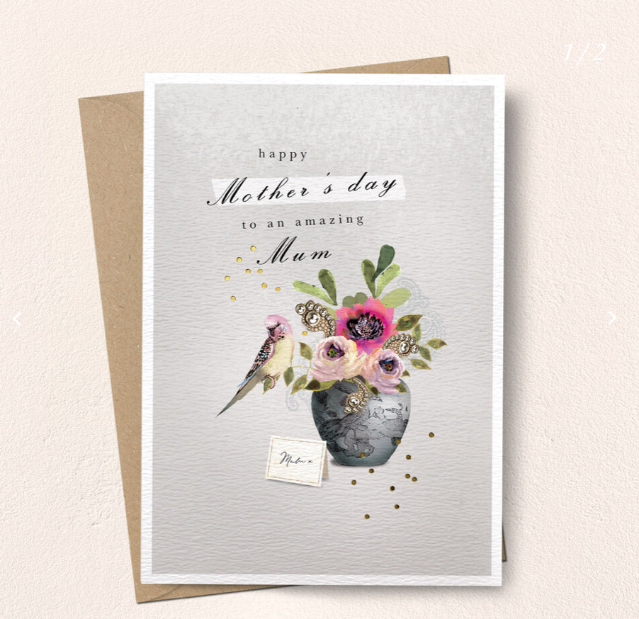 Mother's Day Budgie Card image 0