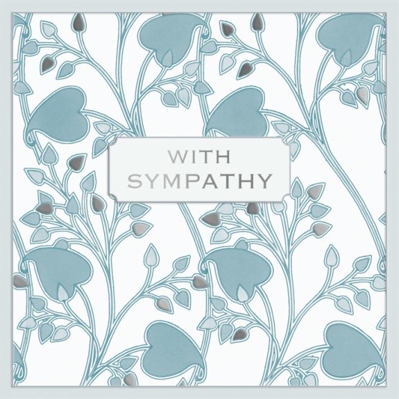 Heart Shaped Leaf Design Sympathy Card image 0