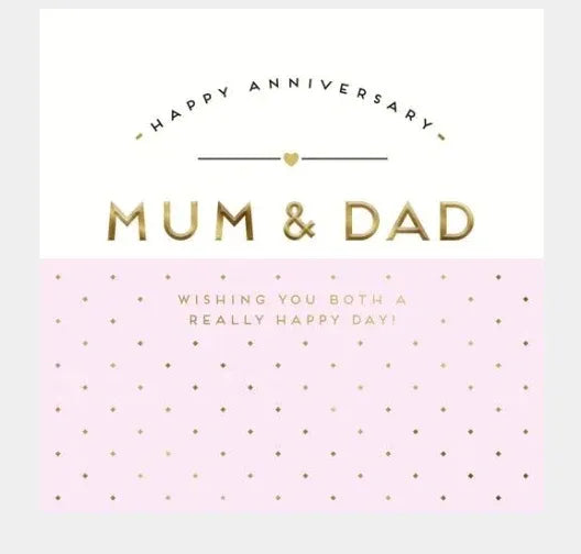 Happy Anniversary Mum & Dad Greeting Card image 0