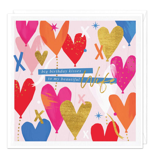 Birthday Kisses Wife Card image 0