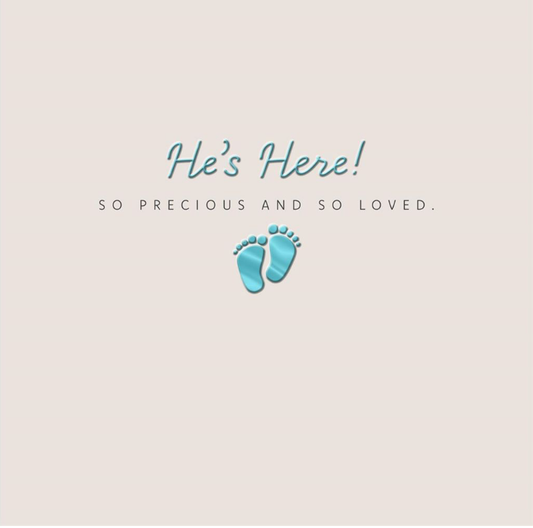 He's Here New Baby Boy Card from Hallmark image 0