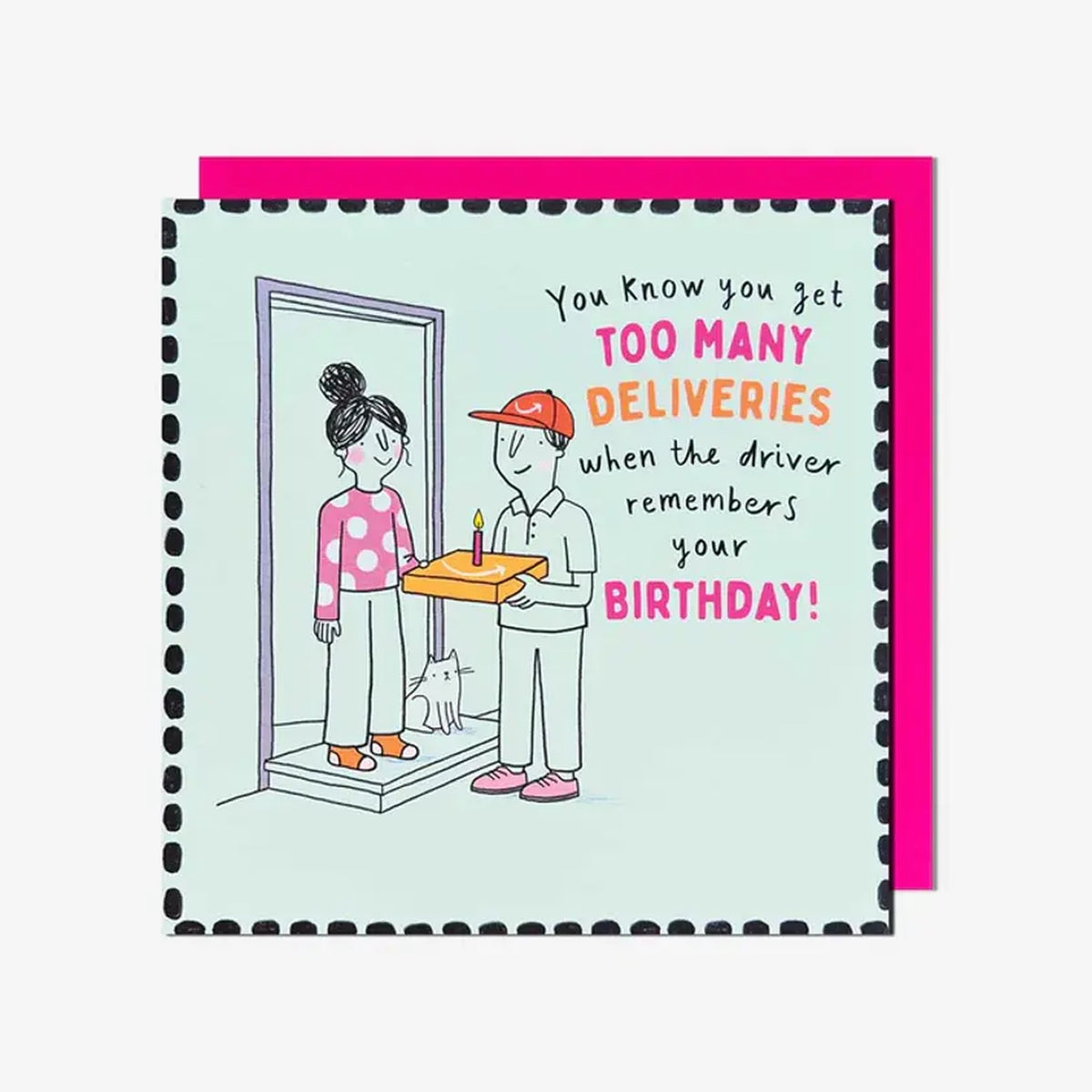 Delivery With Candle Birthday Card