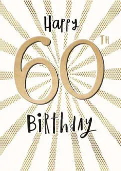 Happy 60th Birthday Gold Dots Greeting Card image 0