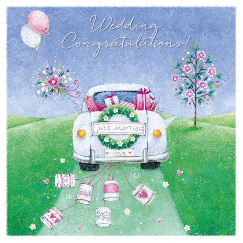 Just Married Greeting Card by Tricia Harrison image 0