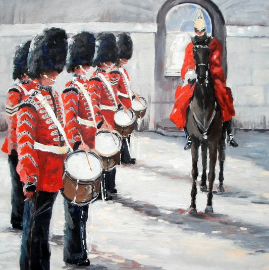 "Royal Guards' Patriotic Art greeting card image 0