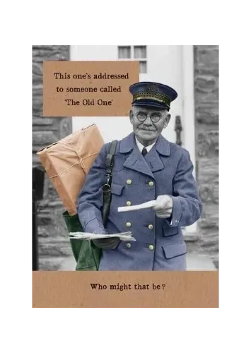 Postman Birthday Card 'The Old One' Who might that be? image 0