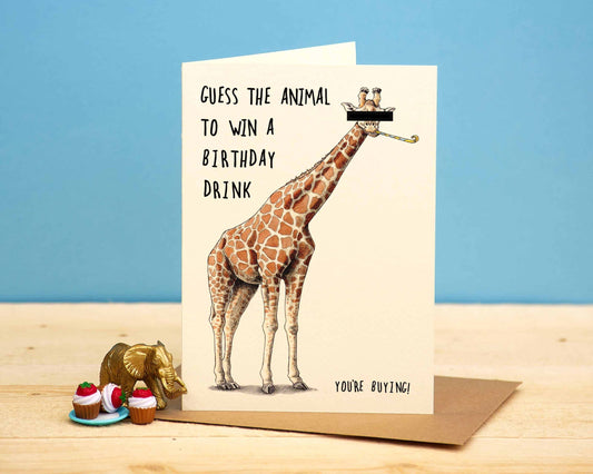 Giraffe Birthday Card image 0