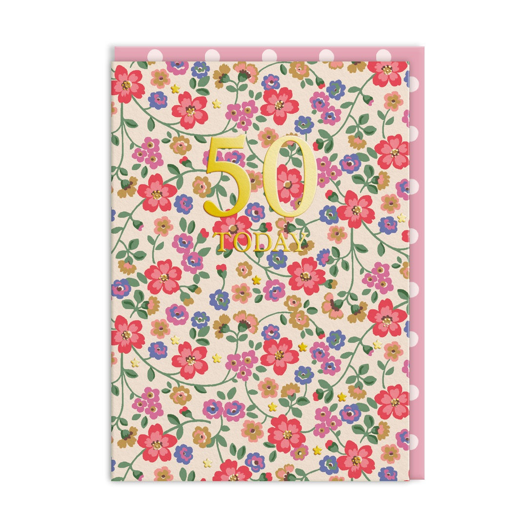 Cath Kidston 50 Today Birthday Card