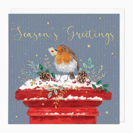 Season’s Greetings Robin Christmas Card